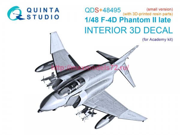 QDS+48495   3D Декаль интерьера для F-4D late Phantom II (Academy) (малая версия) (с 3D-печатными деталями) (thumb85168)